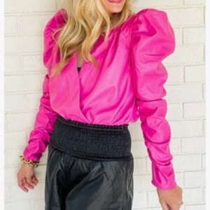 Buddy Love Joan Pleather Bodysuit Medium